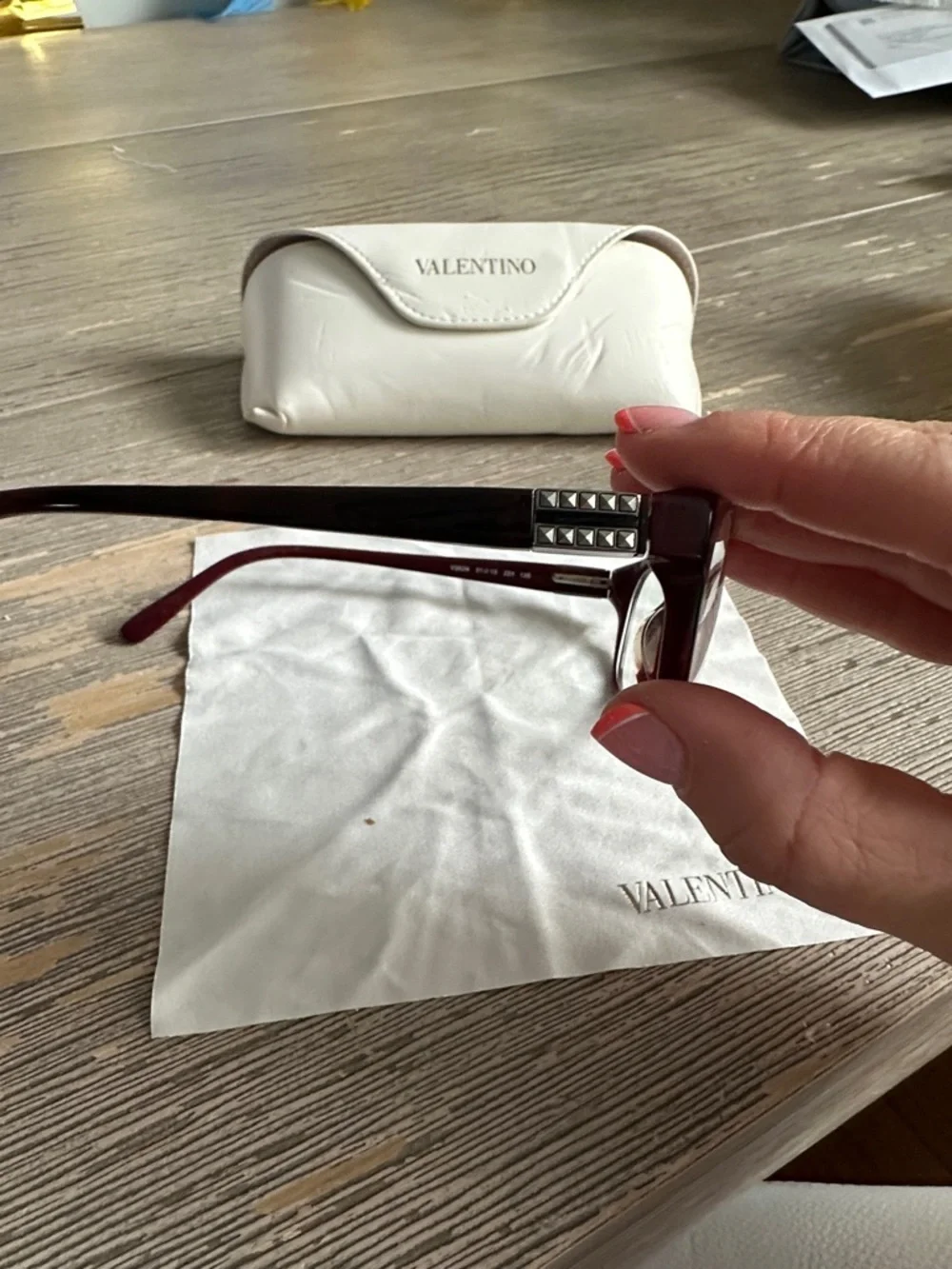 Valentino Burgundy/Tortoise Cat-Eye Optical Glasses